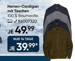 Galeria MANGUUN Herren-Cardigan mit Taschen Angebot