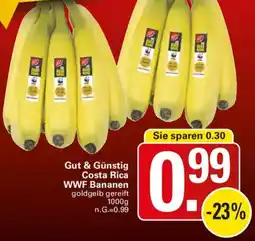 WEZ Gut & Günstig Costa Rica WWF Bananen Angebot