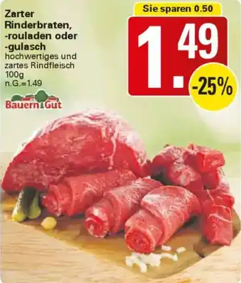WEZ Zarter Rinderbraten, -rouladen oder -gulasch Angebot