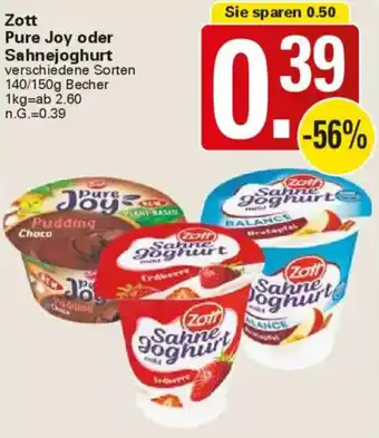 WEZ Zott Pure Joy oder Sahnejoghurt Angebot