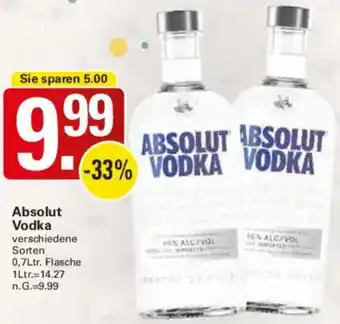WEZ Absolut Vodka Angebot