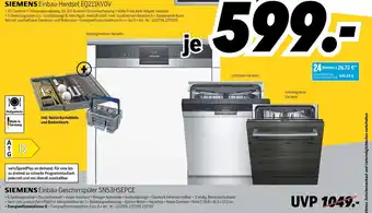 MEDIMAX Siemens Einbau Geschirrspüler SN53HSEPCE Angebot