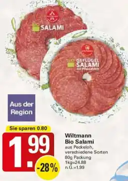 WEZ Wiltmann Bio Salami Angebot