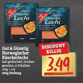 NP Discount Gut & Günstig Norwegischer Räucherlachs Angebot