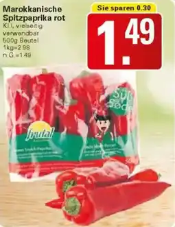 WEZ Marokkanische Spitzpaprika rot Angebot