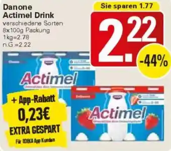WEZ Danone Actimel Drink Angebot