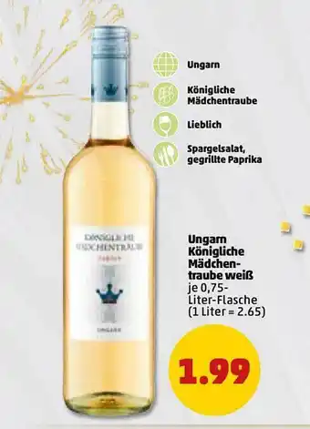 PENNY Ungam Königliche Mädchen-traube Weiß Angebot