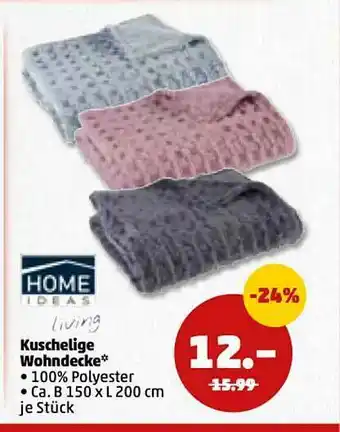 PENNY Home Ideas Living Kuschelige Wohndecke Angebot