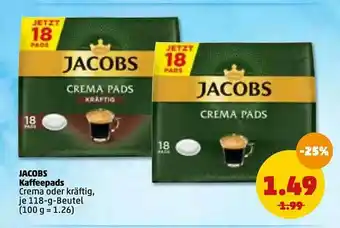 PENNY Jacobs Kaffeepads Angebot