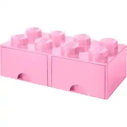 Netto Marken-Discount Room Copenhagen Aufbewahrungsbox LEGO Brick Drawer 8 rosa Angebot