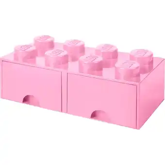 Netto Marken-Discount Room Copenhagen Aufbewahrungsbox LEGO Brick Drawer 8 rosa Angebot