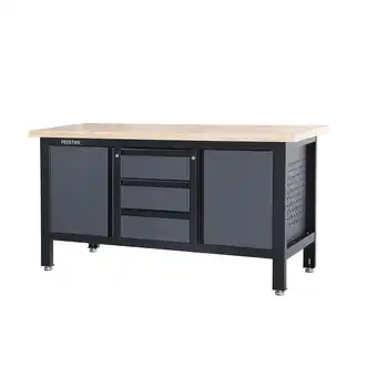 Netto Marken-Discount Feistos Werkbank Heros 2 Schwarz/Anthrazit 60x169x87cm Angebot