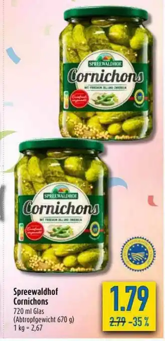 diska Spreewaldhof Cornichons Angebot