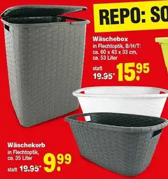 Repo Markt Wäschebox Wäschekorb Angebot