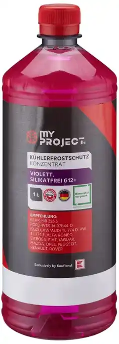 Kaufland My Project Kühlerfrostschutz G12+ Angebot