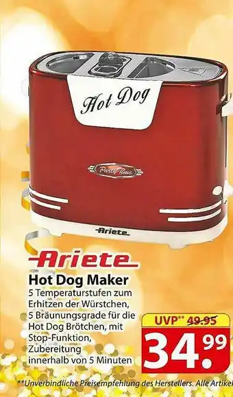 Famila Nord Ost Ariete Hot Dog Maker Angebot