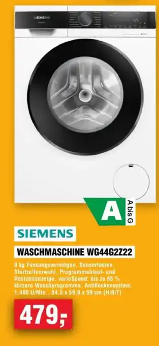 Handelshof SIEMENS WASCHMASCHINE WG44G2Z22 Angebot