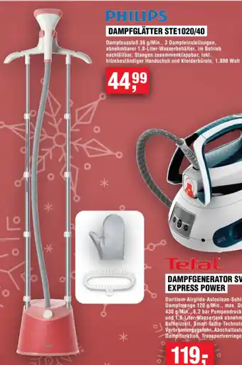 Handelshof PHILIPS DAMPFGLÄTTER STE1020/40 Angebot