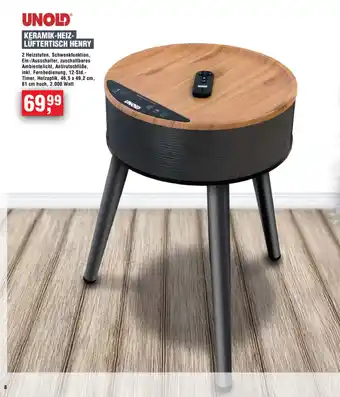 Handelshof UNOLD KERAMIK-HEIZ- LÜFTERTISCH HENRY Angebot