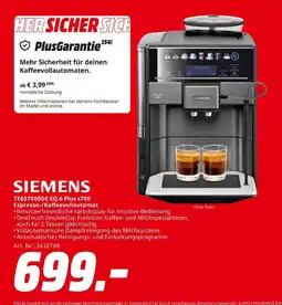 MediaMarkt Siemens te657509de eq.6 plus s700 espresso-/kaffeevollautomat Angebot