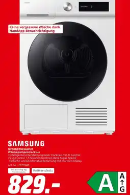 MediaMarkt Samsung dv90db7845gwu2 wärmepumpentrockner Angebot