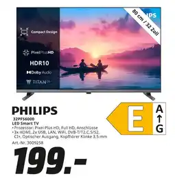 MediaMarkt Philips 32pfs6000 led smart tv Angebot