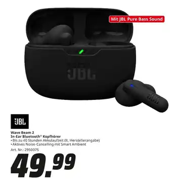 MediaMarkt Jbl wave beam 2 in-ear bluetooth kopfhörer Angebot