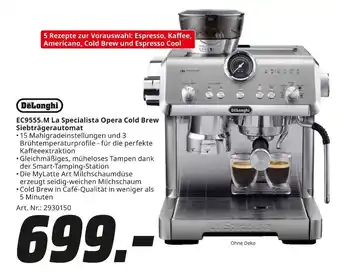 MediaMarkt Delonghi ec9555.m la specialista opera cold brew siebträgerautomat Angebot