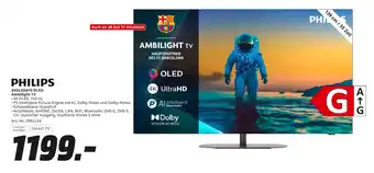 MediaMarkt Philips 55oled810 oled ambilight tv Angebot