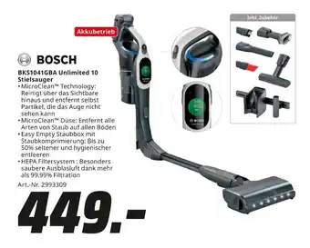MediaMarkt Bosch bks1041gba unlimited 10 stielsauger Angebot