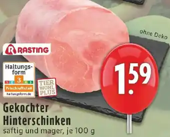 RASTING Gekochter Hinterschinken