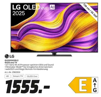 MediaMarkt Lg oled55g59ls oled evo tv Angebot