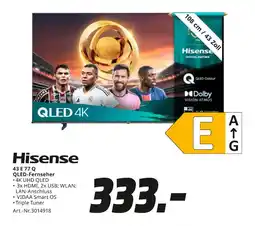 MediaMarkt Hisense 43 e 77 q qled-fernseher Angebot
