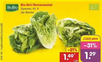 Netto Marken-Discount Biobio bio mini romanasalat Angebot
