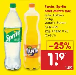 Netto Marken-Discount Fanta, sprite oder mezzo mix Angebot