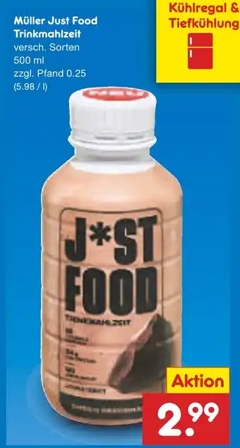 Netto Marken-Discount Müller just food trinkmahlzeit Angebot