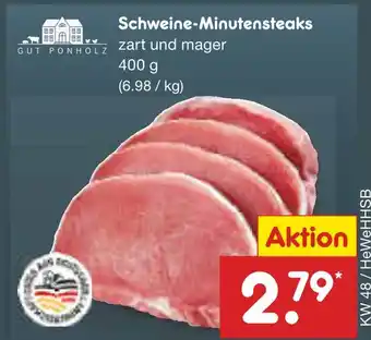 Netto Marken-Discount Gut ponholz schweine-minutensteaks Angebot