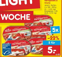 Netto Marken-Discount Heringsfilets in creme Angebot