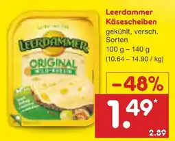 Netto Marken-Discount Leerdammer käsescheiben Angebot