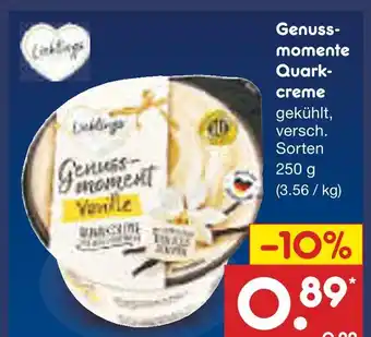 Netto Marken-Discount Genussmomente quarkcreme Angebot