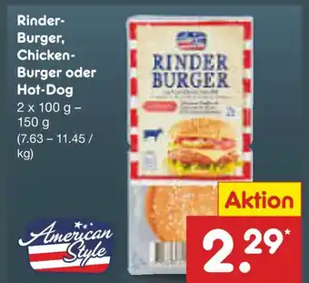 Netto Marken-Discount American style rinder-burger Angebot