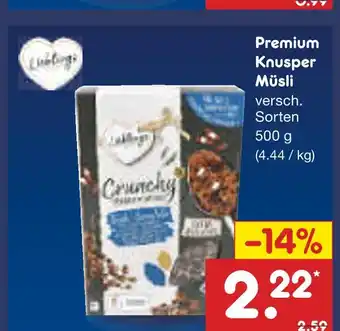 Netto Marken-Discount Premium knusper müsli Angebot