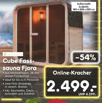 Netto Marken-Discount Artsauna cube fasssauna fjora Angebot