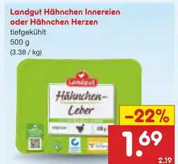 Netto Marken-Discount Landgut hähnchen innereien oder hähnchen herzen Angebot