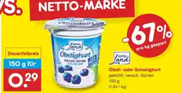 Netto Marken-Discount Gutes land obstjoghurt Angebot
