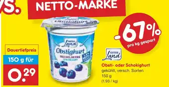 Netto Marken-Discount Gutes land obstjoghurt Angebot