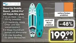 Netto Marken-Discount Aukai stand up paddle board „aukai pro“ mit kajak-sitz grau Angebot