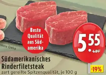 Edeka Südamerikanisches Rinderfiletsteak Angebot
