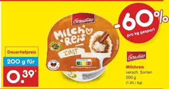 Netto Marken-Discount Granovita milchreis zimt Angebot