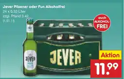 Netto Marken-Discount Jever pilsener oder fun alkoholfrei Angebot